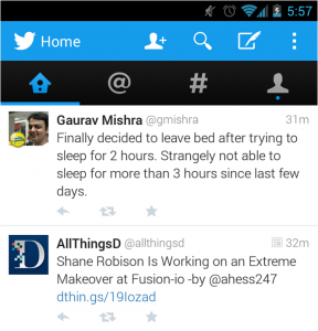 Twitter Android App - Timeline